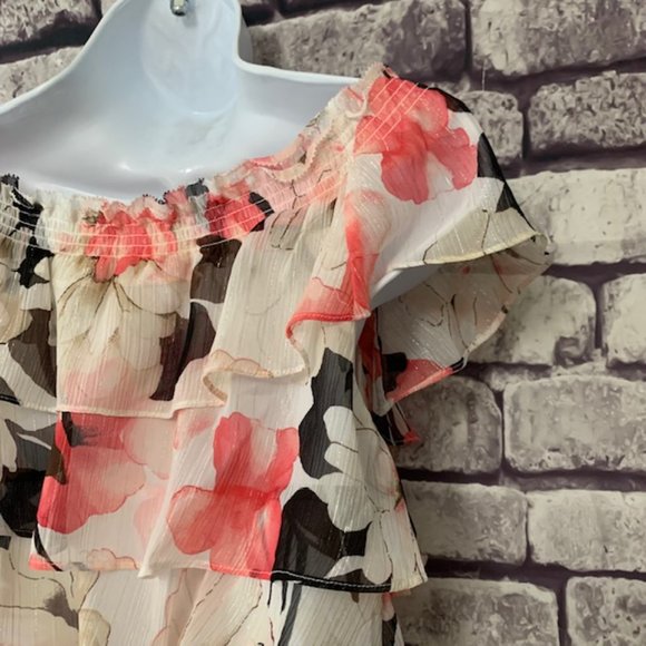 White House Black Market Tiered Blouse Size S - Picture 6 of 8